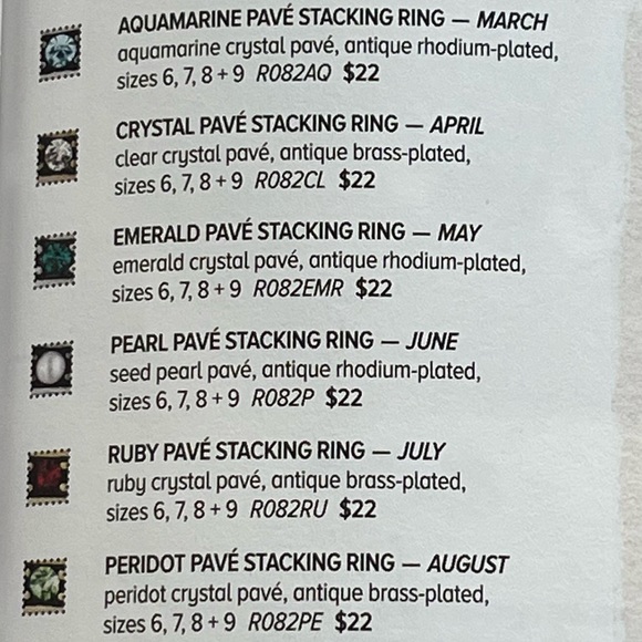 🚫SOLD🚫NEW Chloe + Isabel Emerald Pavé Birthstone Stacking Ring - Picture 5 of 5